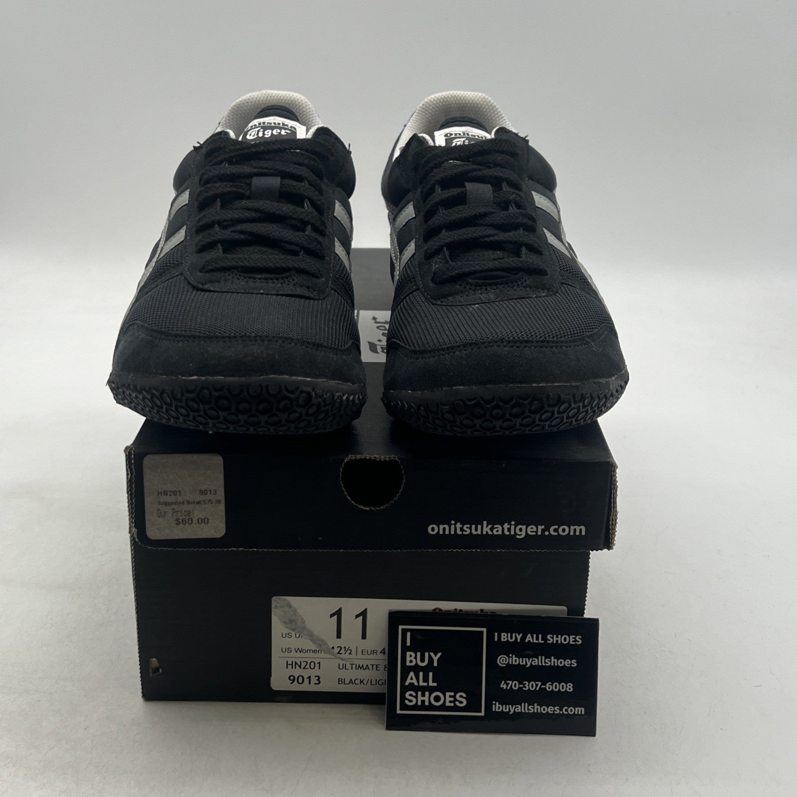 Size 11 - Onitsuka Tiger SERRANO Sneakers Unisex Black / Light Grey (HN201-9013)