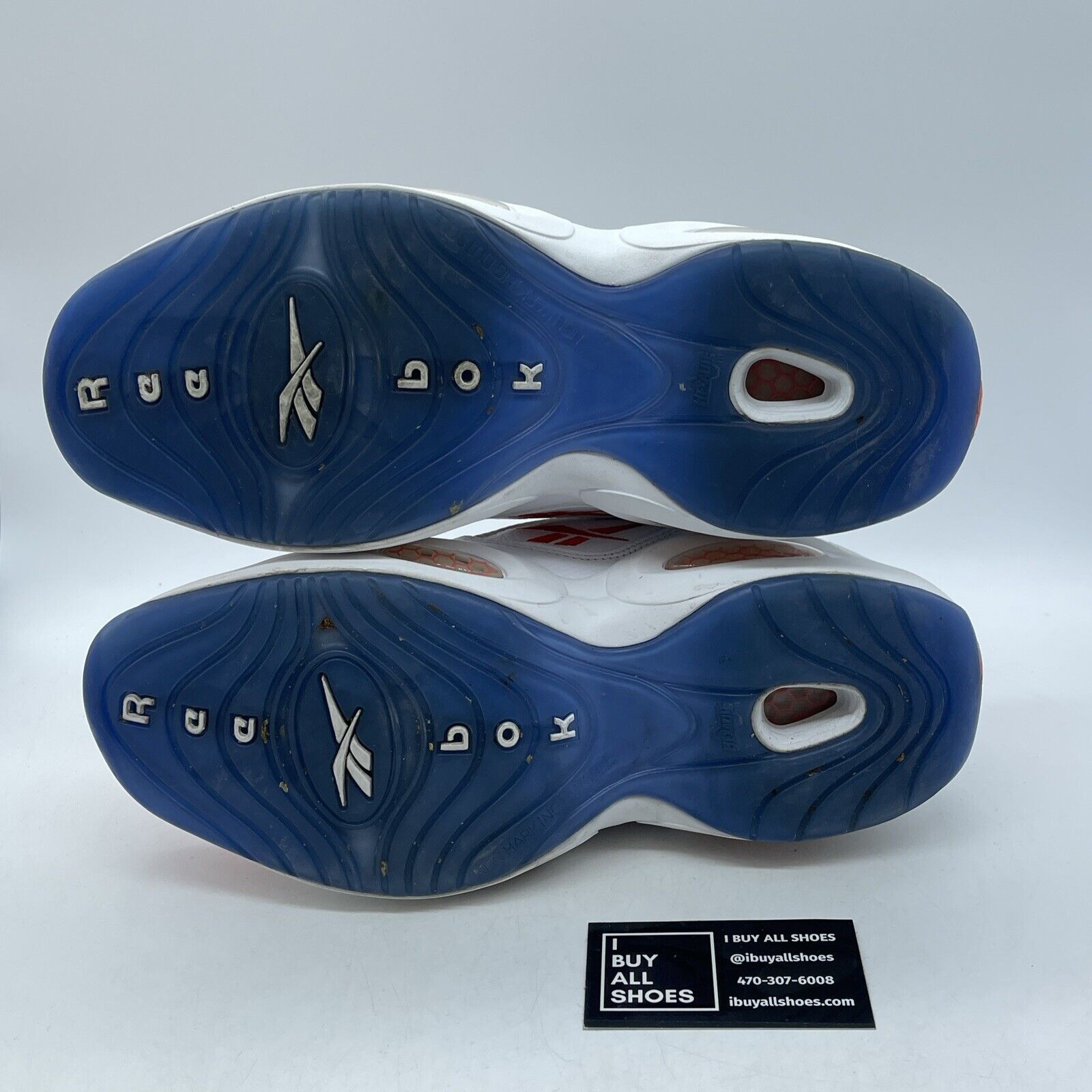 Size 12 - Reebok Question Low Patent Toe White Vivid Orange Leather  (FX4999)