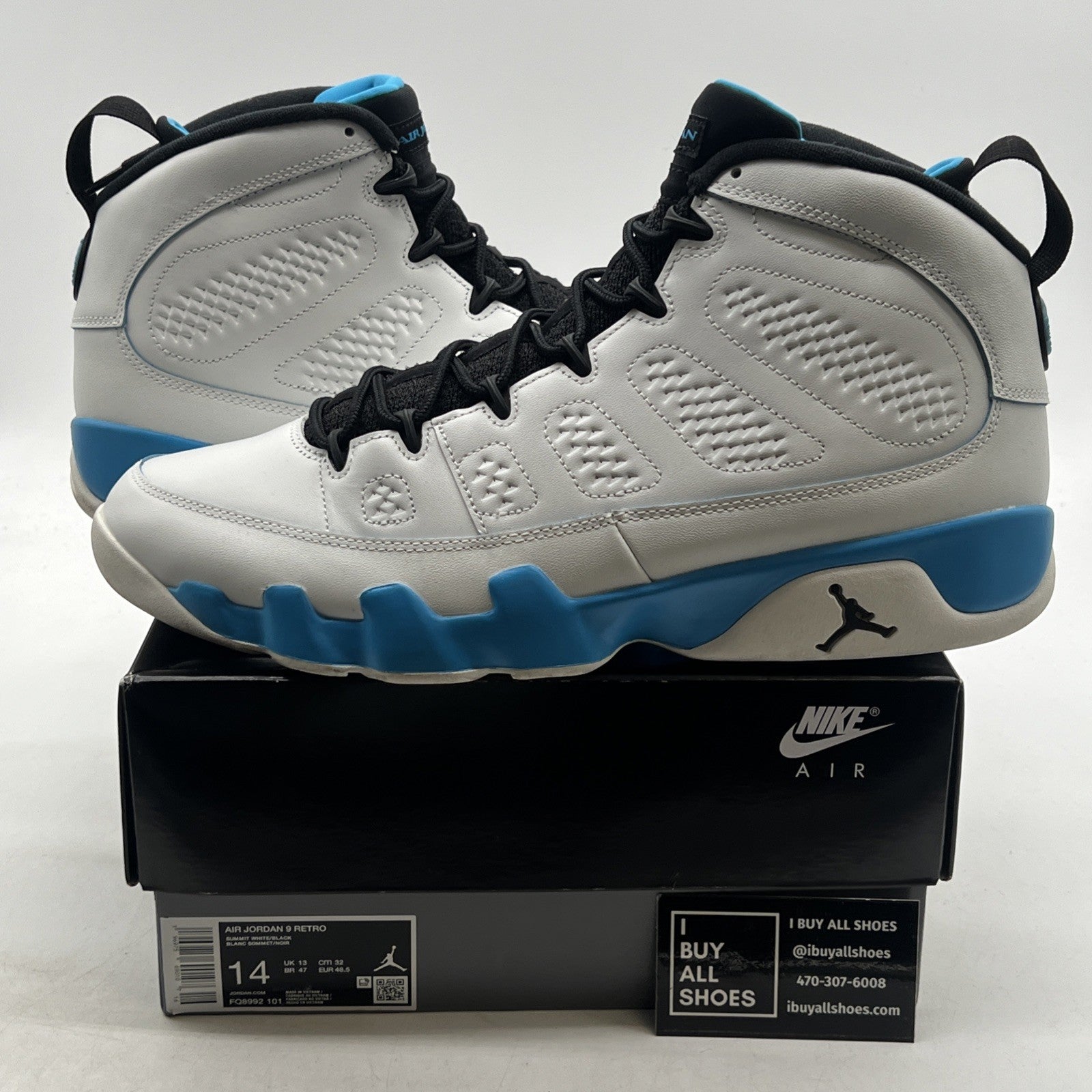 Size 14 - Air Jordan 9 Retro 2024 Powder Blue (FQ8992-101)