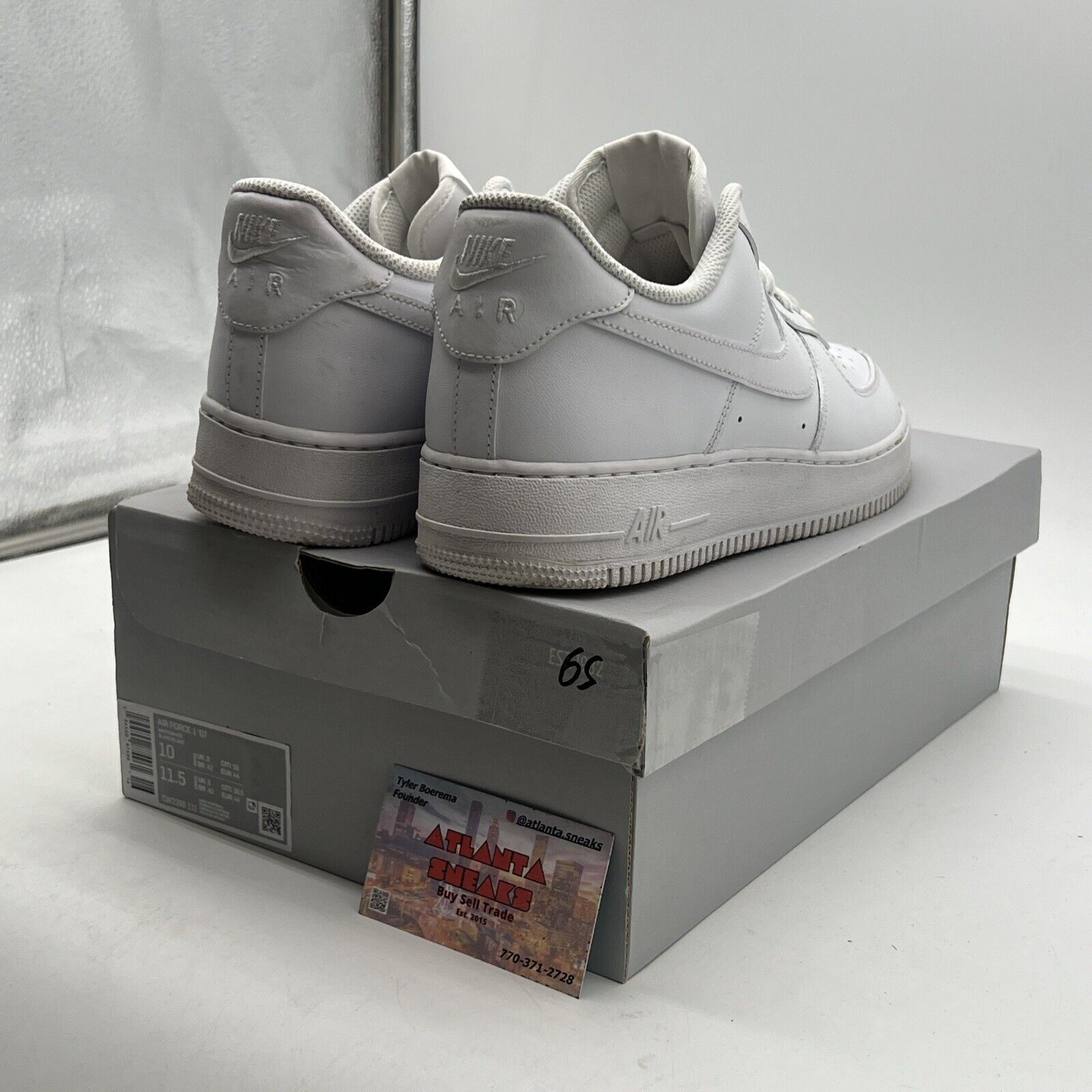 Size 10 - Nike Air Force 1 '07 Low Triple White (CW2288-111)