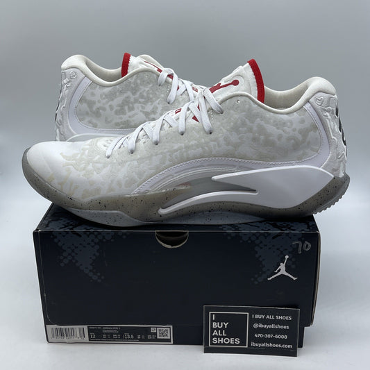 Size 12 - Jordan Zion 3 Fresh Paint White Grey Suede Leather (DR0675-106)