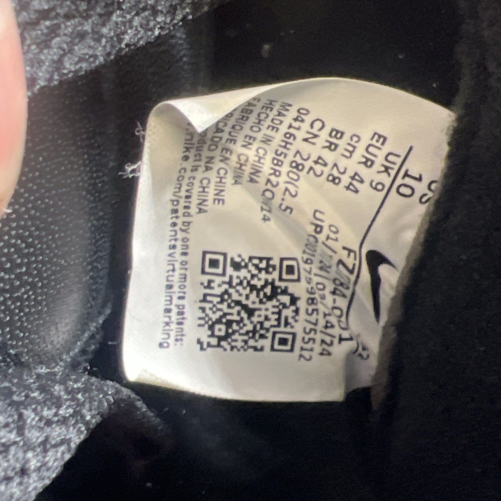 Size 10 - Nike Supreme x Air Force 1 Mid Box Logo - Triple Black (FZ8784-001)