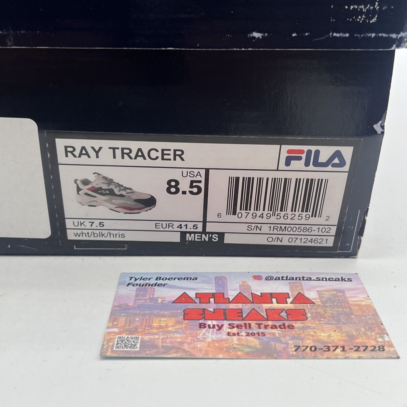 Size 8.5 - FILA Men's Ray Tracer Black/Gray/Red SNEAKERS (1RM00586-102)