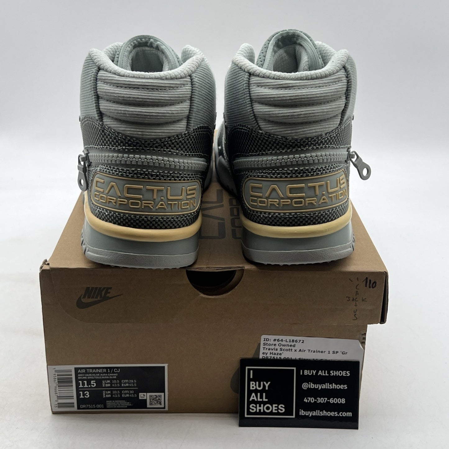 Size 11.5 - Nike Travis Scott x Air Trainer 1 SP Gray (DR7515-001)