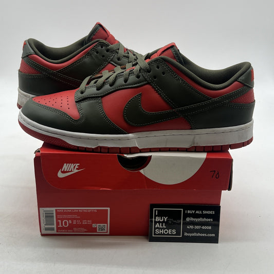 Size 10.5 - Nike Dunk Low Cargo Khaki Mystic Red (DV0833-600)