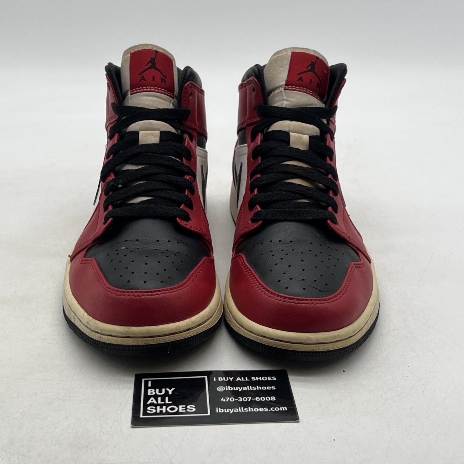 Size 8.5 - Air Jordan 1 Mid Chicago Black Toe 2020 (554624-069)