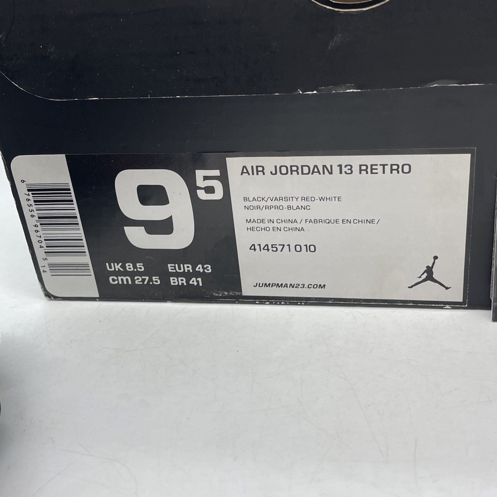 Size 9.5 - Air Jordan 13 Retro 2013 Bred (414571-010)