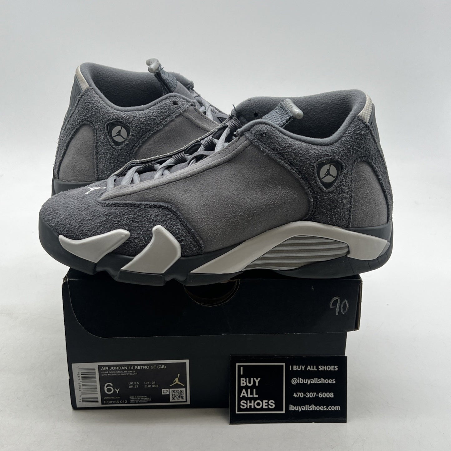 Size 6Y - Air Jordan 14 Retro Flint Grey (FQ8165-012)