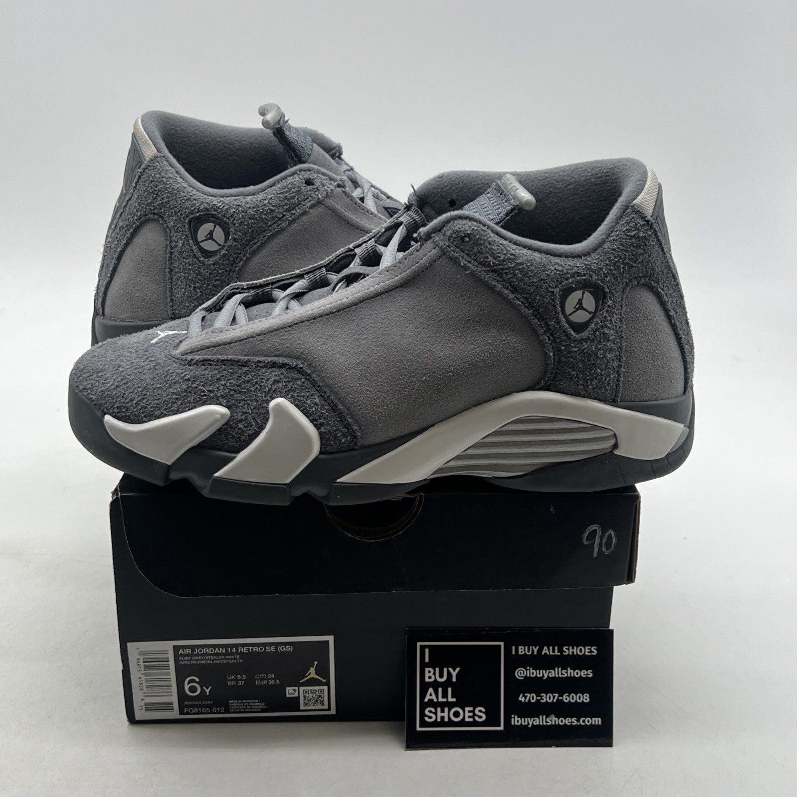 Size 6Y - Air Jordan 14 Retro Flint Grey (FQ8165-012)