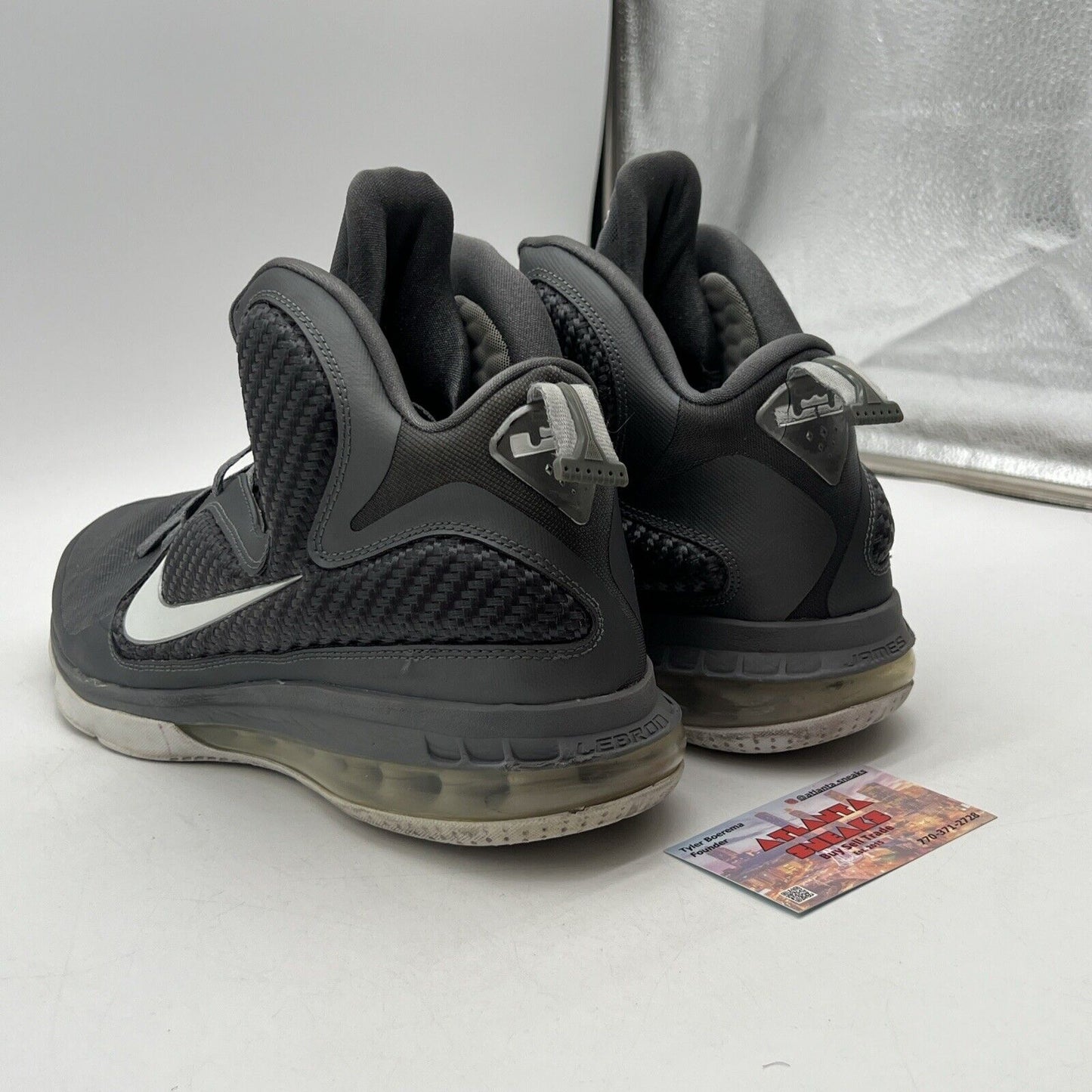 Size 12 - Nike LeBron 9 Cool Grey White (467764-007)