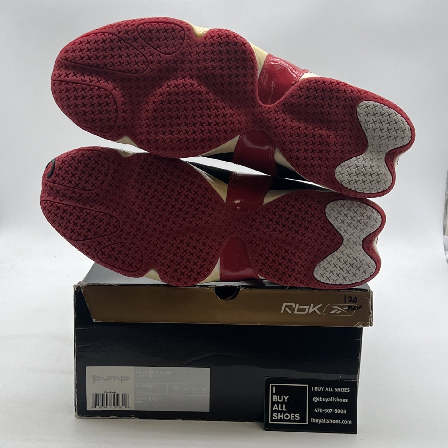 Size 13 - Reebok Answer X Pump Black Red (4-160985)