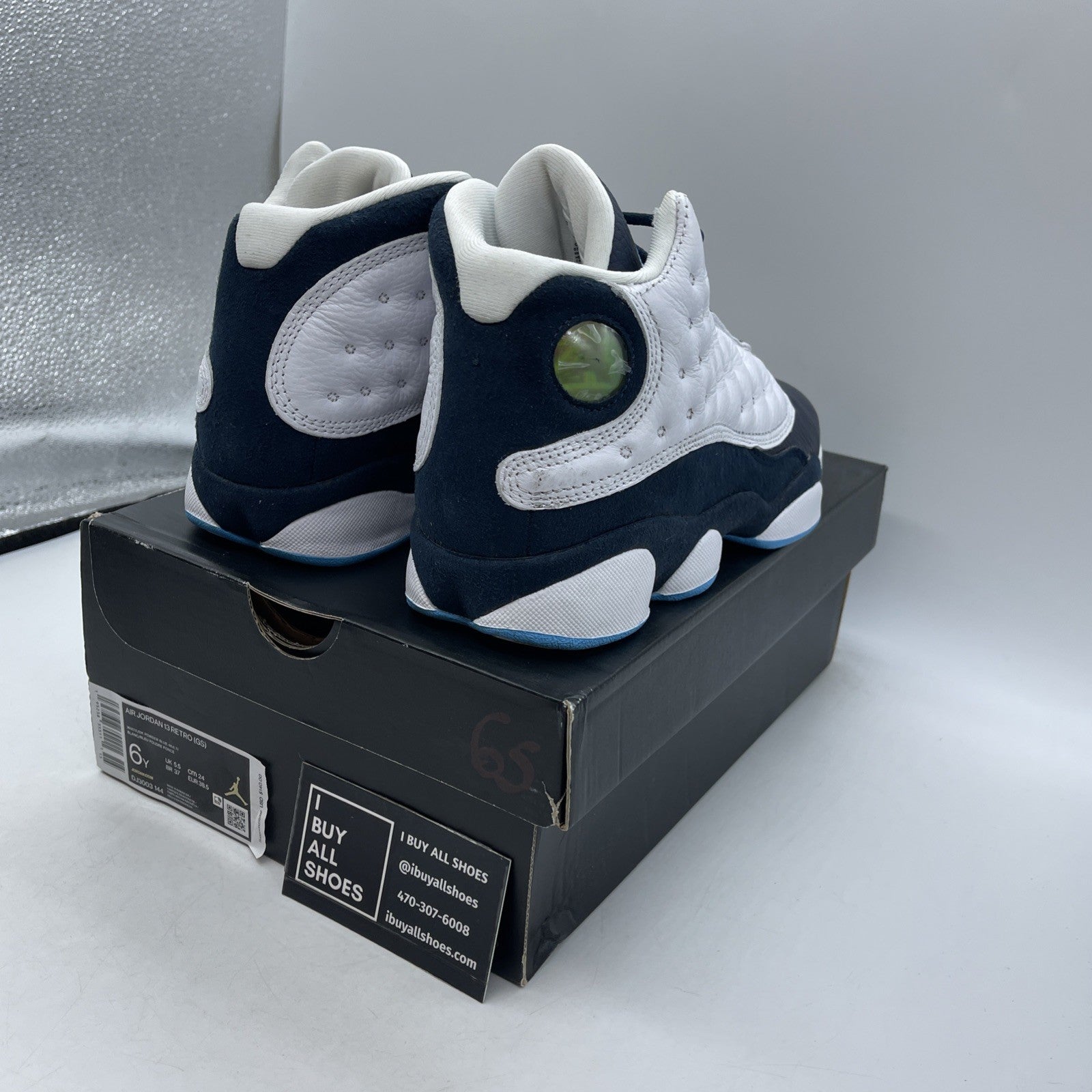 Size 6Y (GS) - Air Jordan 13 Retro Mid Obsidian 2021 (DJ3003-144)