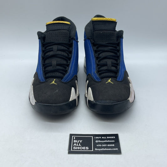 Size 9 - Air Jordan 14 Retro Laney Blue Black White Suede (487471-407)