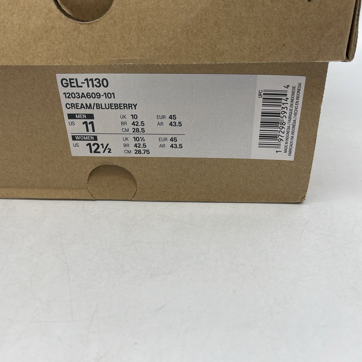 Size 11 - Asics Gel 1130 Cream Blueberry (1203A609-101)