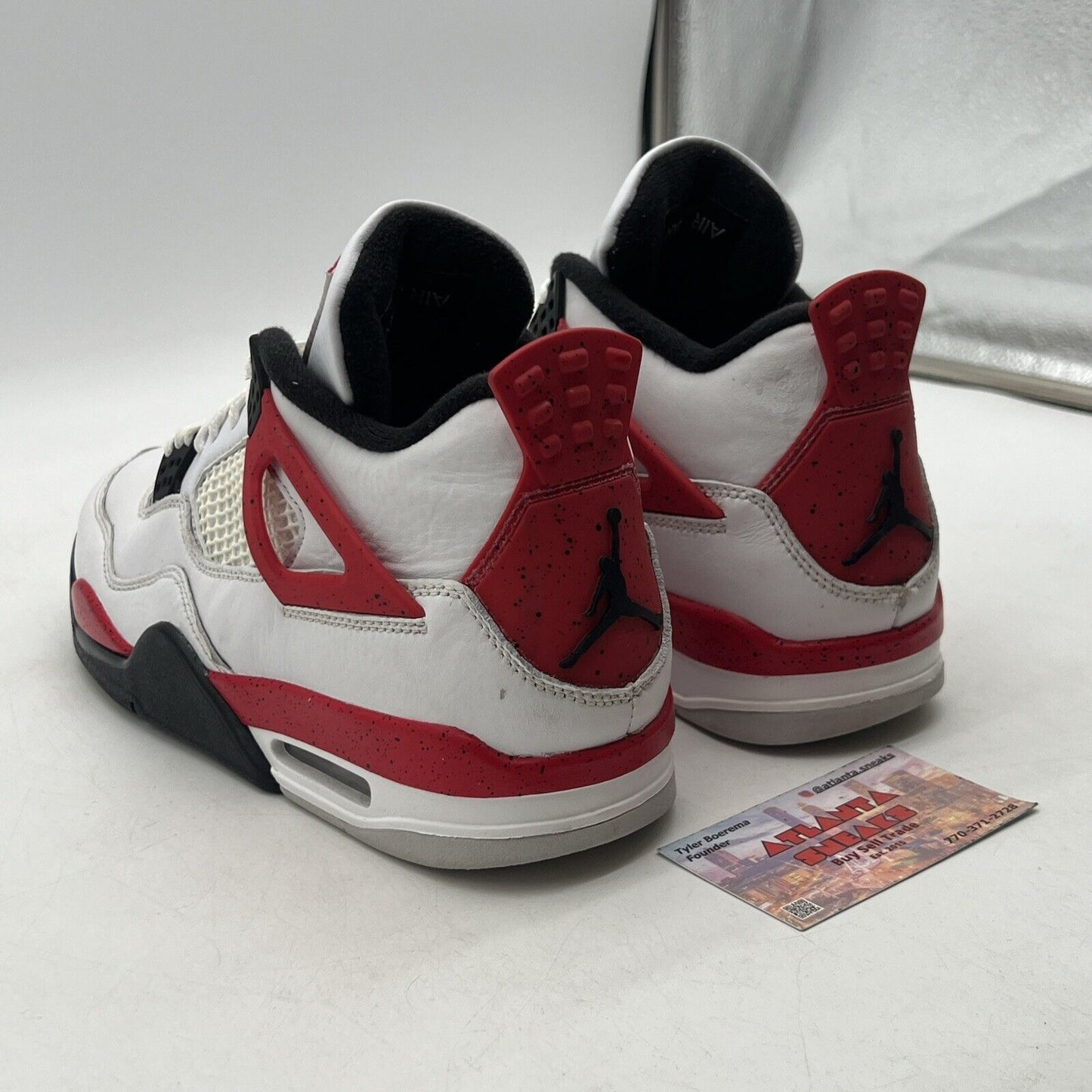 Size 8.5 - Jordan 4 Retro Mid Red Cement White Black Leather (DH6927-161)