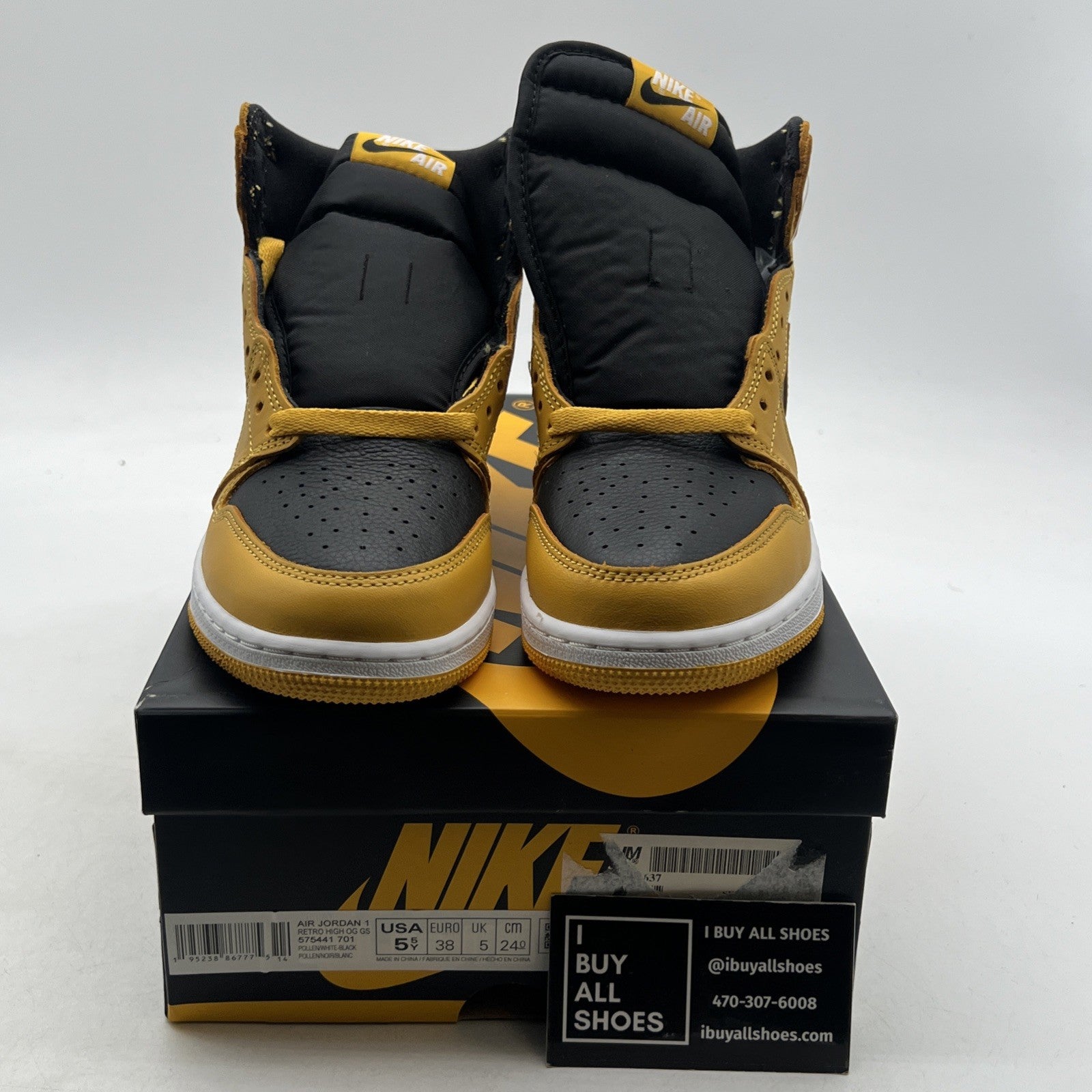 Size 5.5Y - Air Jordan 1 Retro OG High Pollen (575441-701)