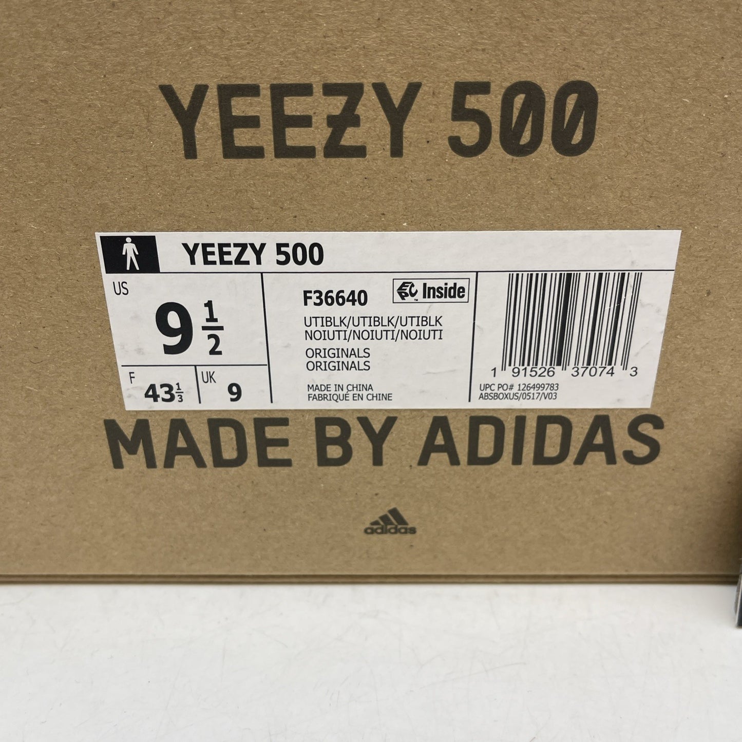 Size 9.5 - adidas Yeezy 500 Low Utility Black Suede Leather (F36640)