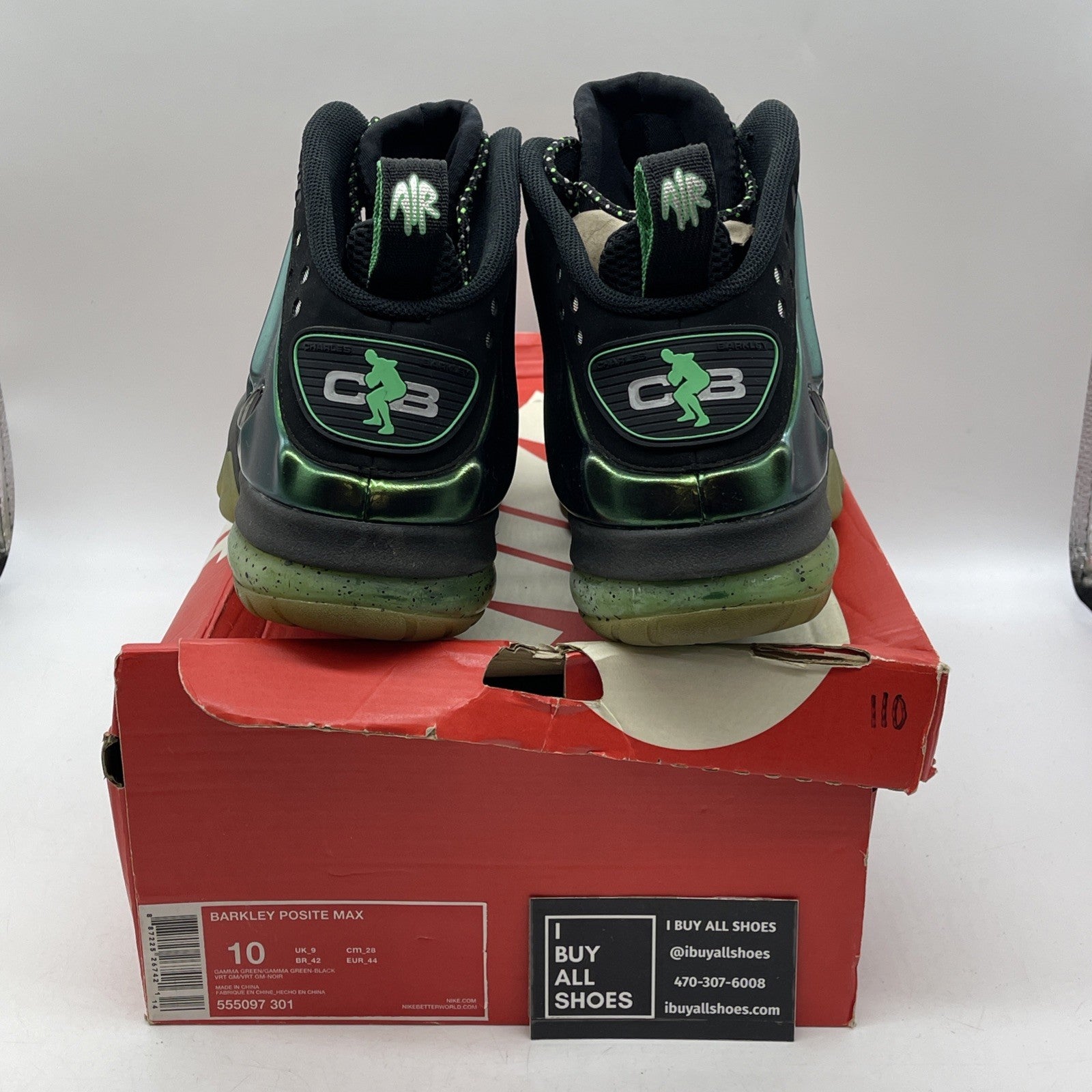 Size 10 - Nike Barkley Posite Max Gamma Green (555097-301)