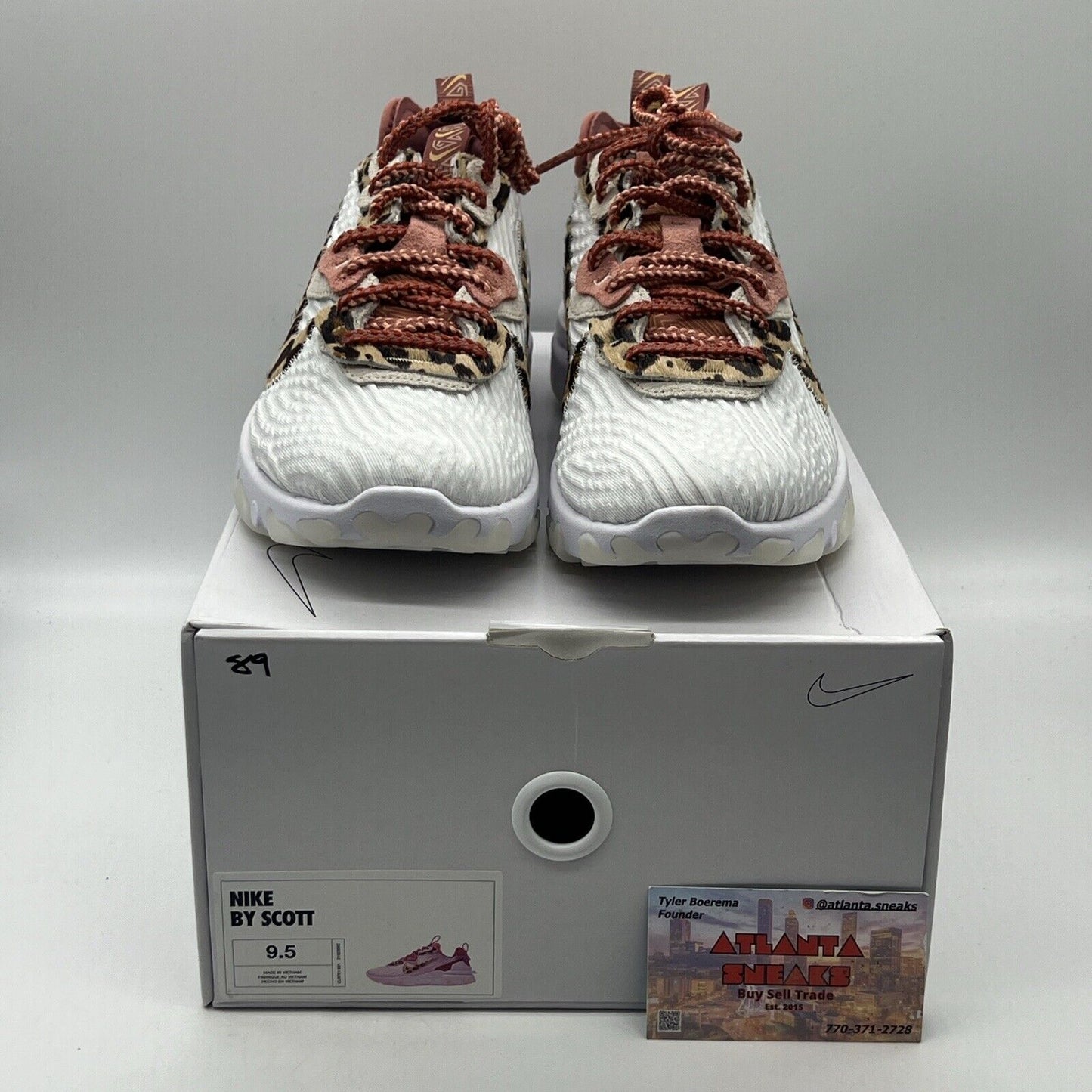 Women’s NIKE iD By You React Vision CU8761-991 Custom Animal Print, Size 9.5 DS