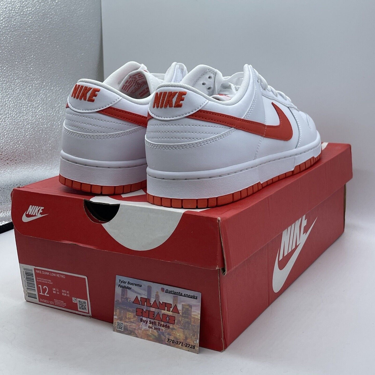 Size 12 - Nike Dunk Low Picante Red White Leather (DV0831-103)