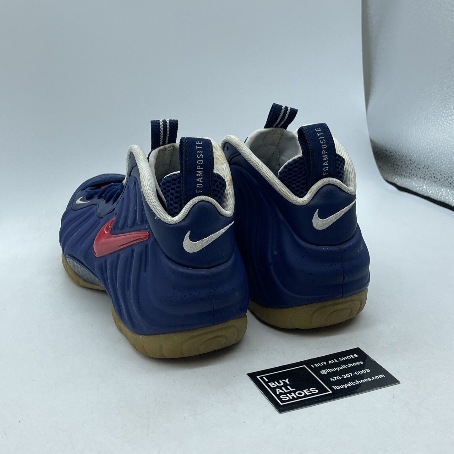 Size 9.5 - Nike Air Foamposite Pro USA Blue Red White Suede Leather (CJ0325-400)