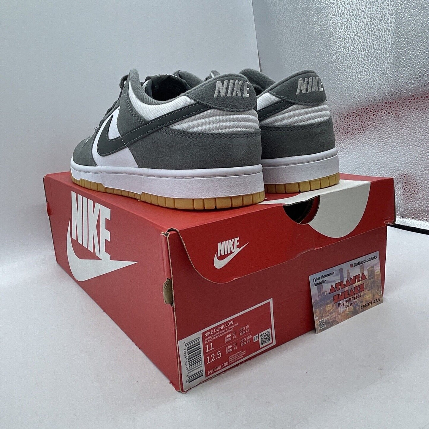 Size 11 - Nike Dunk Low Smoke Grey Gum White Brown Suede (FV0389-100)
