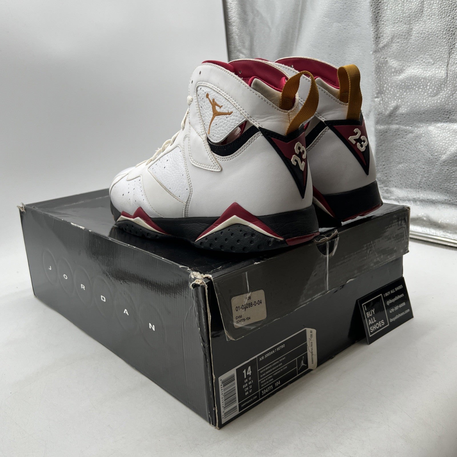 Size 14 - Air Jordan 7 Retro 2011 Cardinal (304775-104)