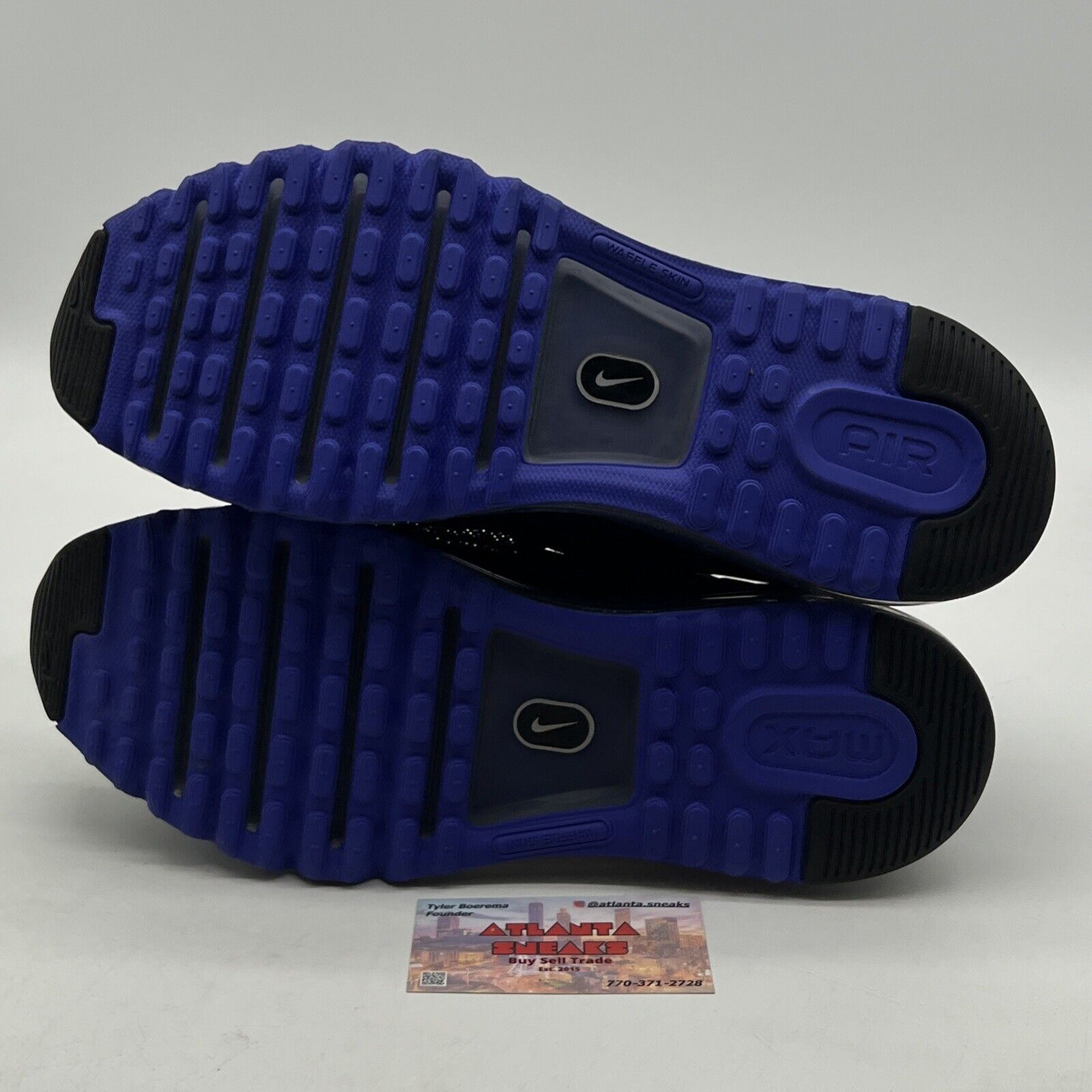 Size 11.5 - Nike Air Max EXT Running Shoes Black Purple Violet 2013 (554967-051)