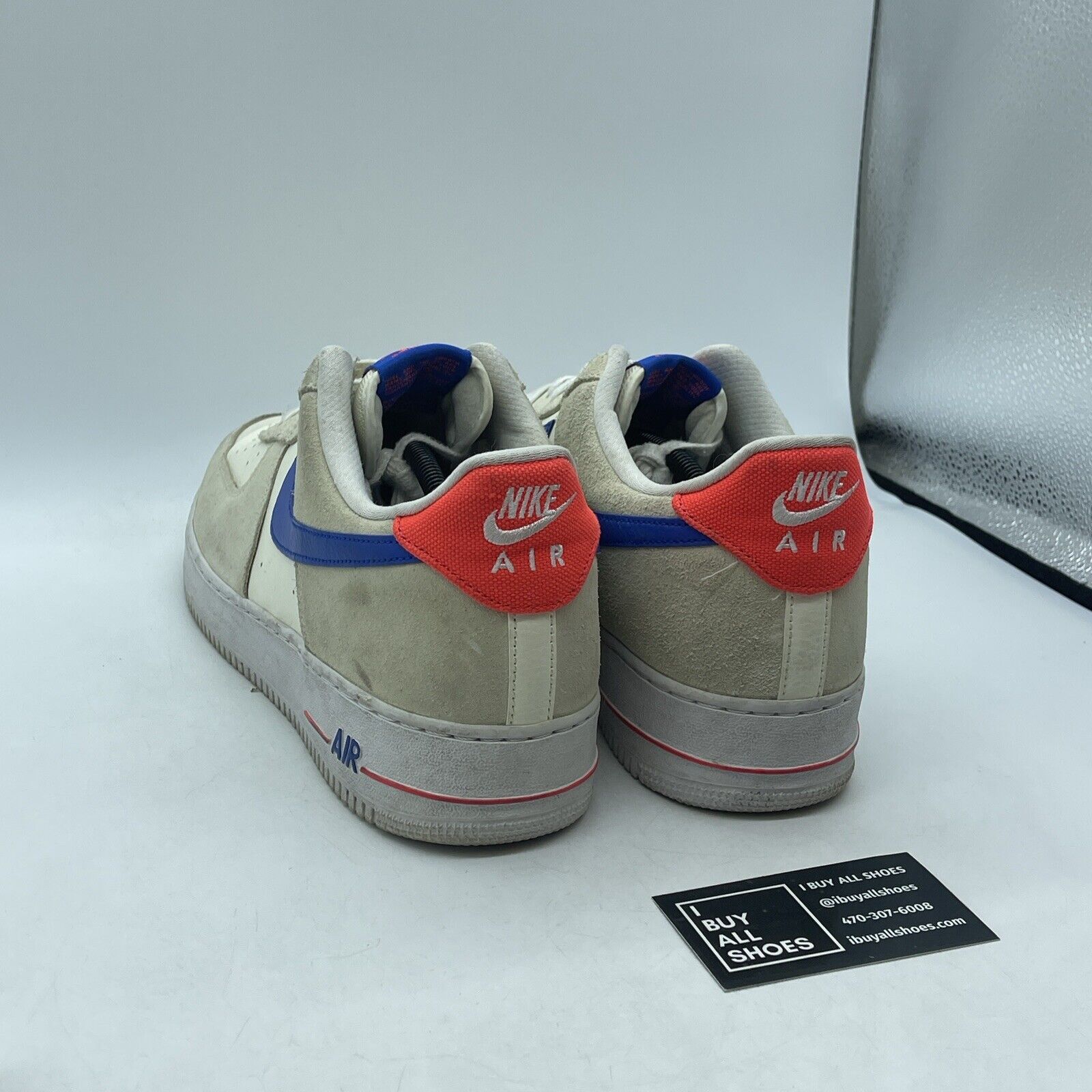 Size 13 - Nike Air Force 1 '07 LV8 Coconut Milk Hyper Royal Suede (DM8314-100)