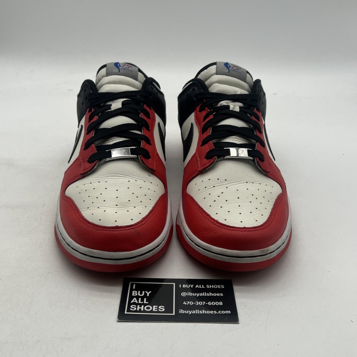 Size 13 - Nike Dunk Low EMB x NBA 75th Anniversary - Bulls 2021 (DD3363-100)