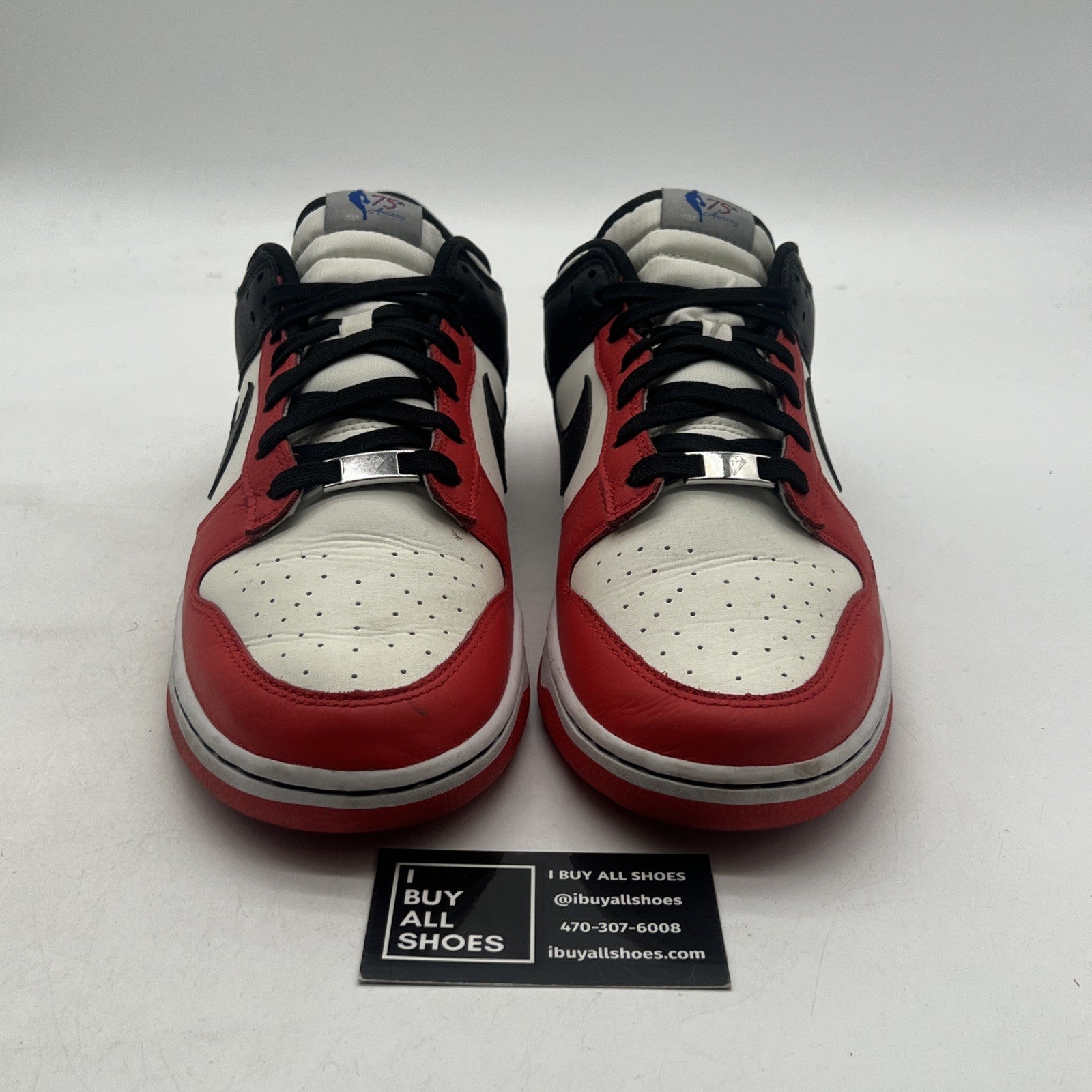 Size 13 - Nike Dunk Low EMB x NBA 75th Anniversary - Bulls 2021 (DD3363-100)