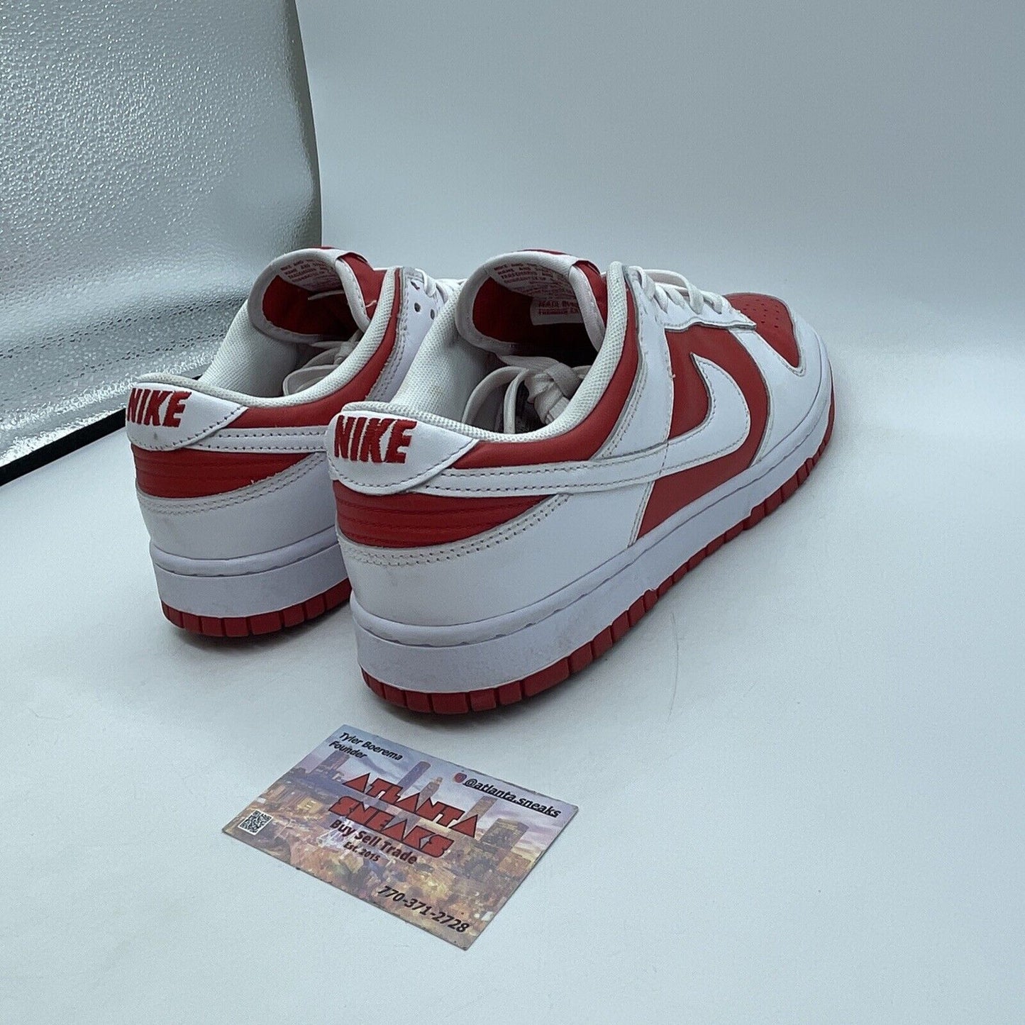 Size 9.5 - Nike Dunk Low Championship Red White Leather (DD1391-600)