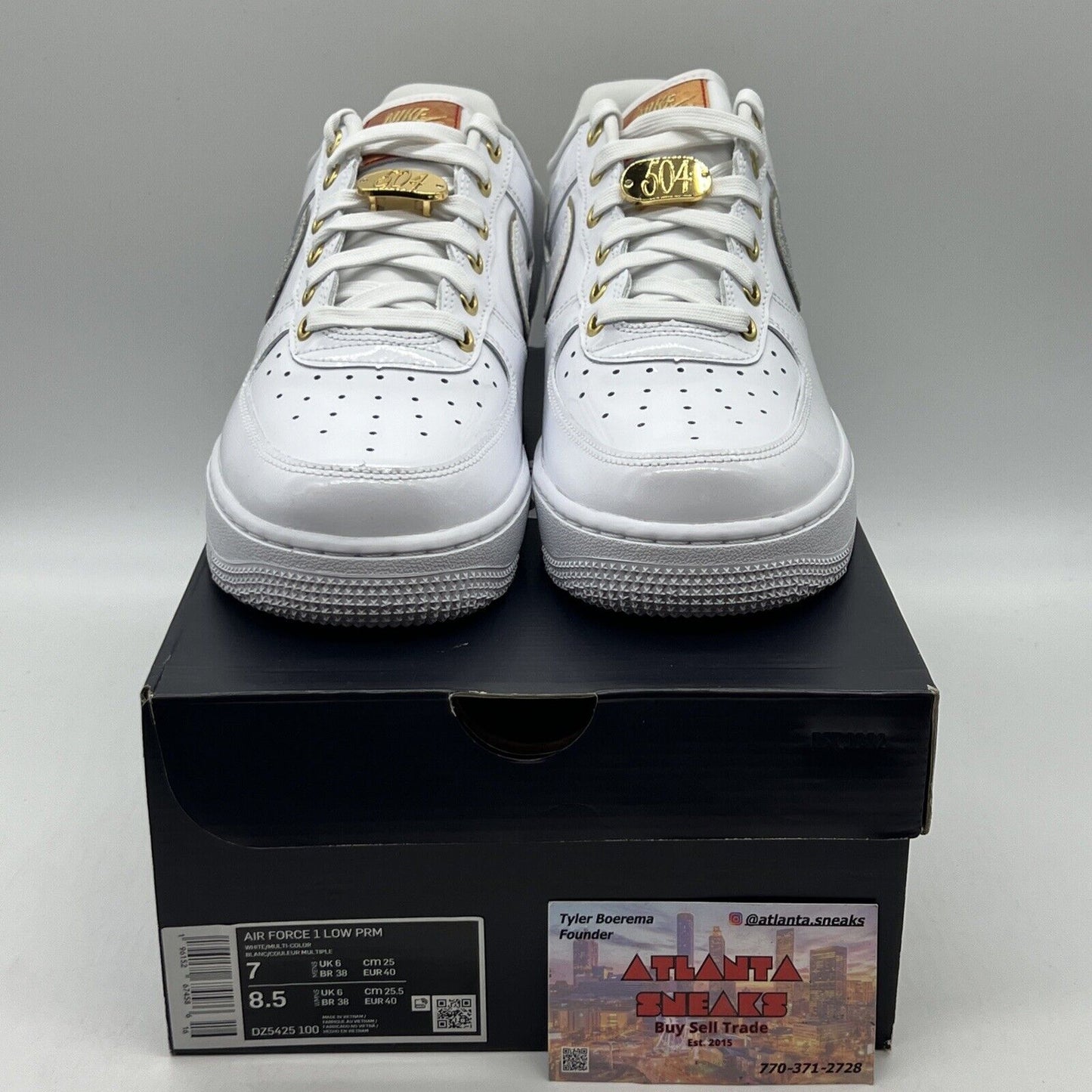 Size 7 - Nike Air Force 1 Low NOLA White 2022 Brand New Og All