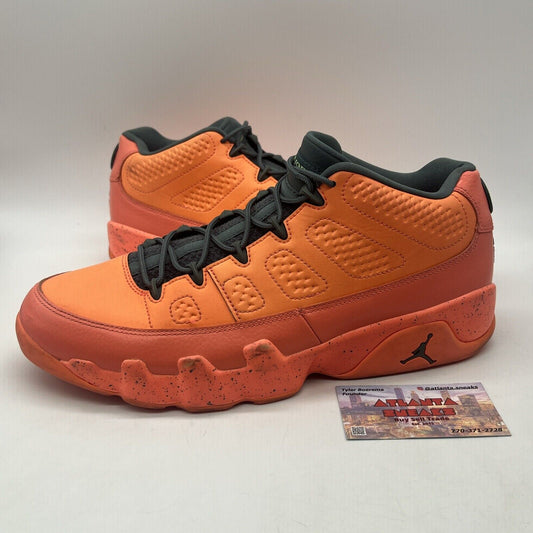 Size 12 - Air Jordan 9 Low Bright Mango Black Leather (832822-805)