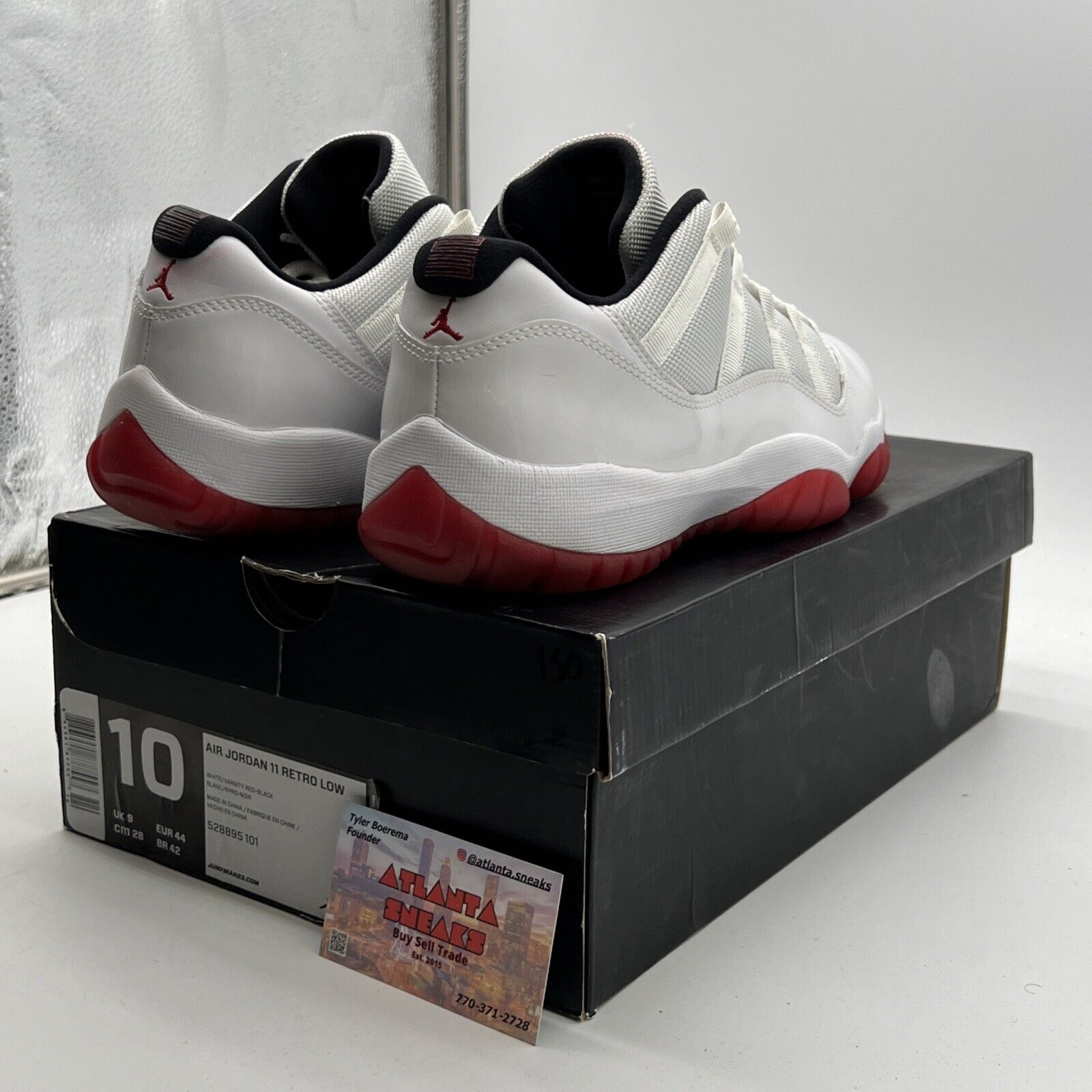 Size 10 - Air Jordan 11 Retro Low Cherry Bottom (528895-101)