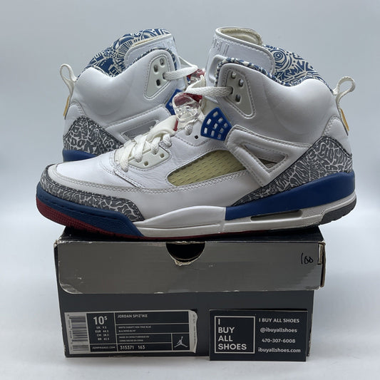 Size 10.5 - Jordan Spizike True Blue White Grey Suede Leather (315371-163)