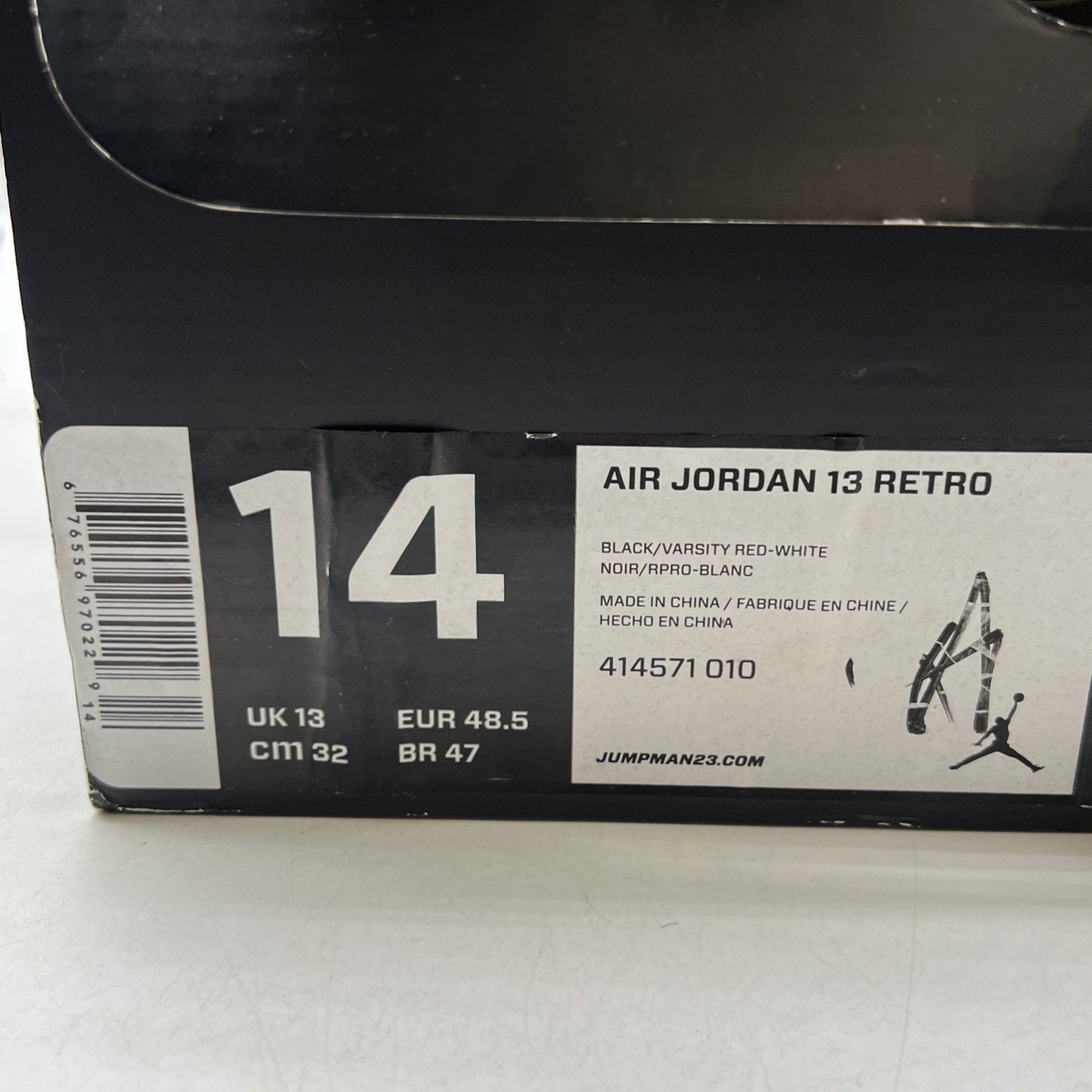 Size 14 - Air Jordan 13 Retro 2013 Bred (414571-010)