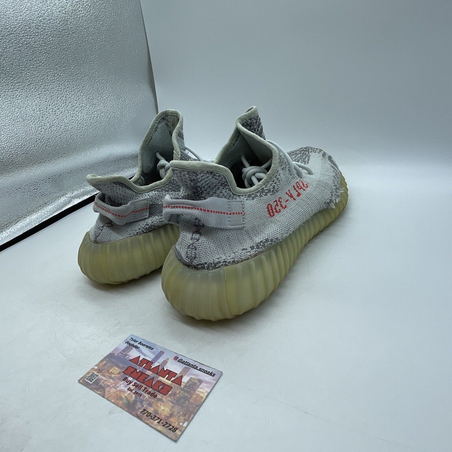 Size 14 - adidas Yeezy Boost 350 V2 Low Blue Tint Grey White (B37571)