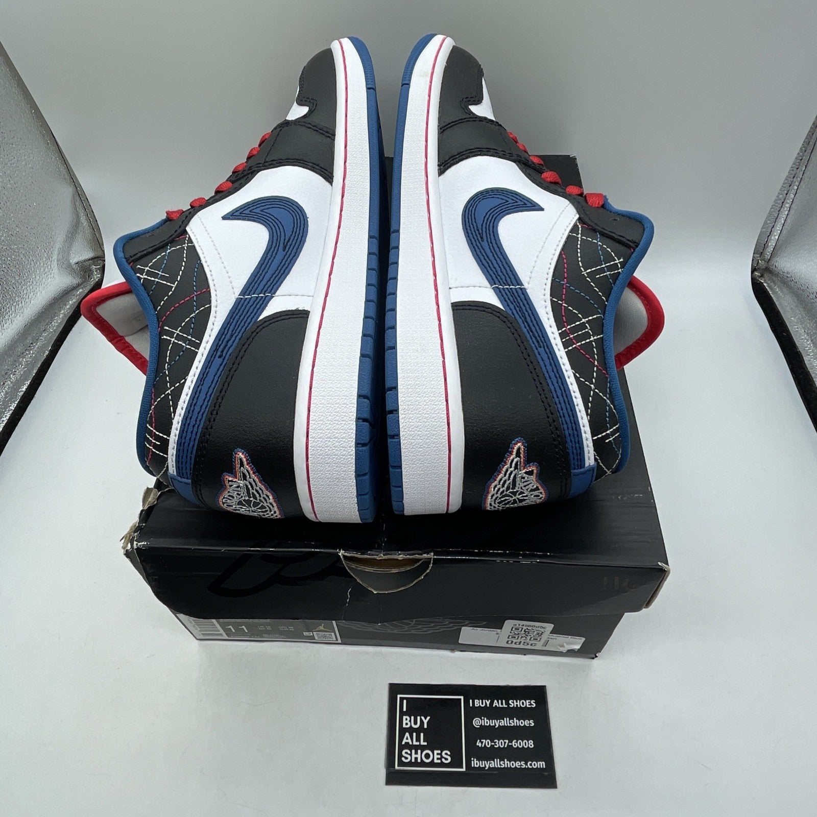 Size 11 - Nike Air Jordan 1 Low SE Industrial Blue Sashiko (FV3622-141)