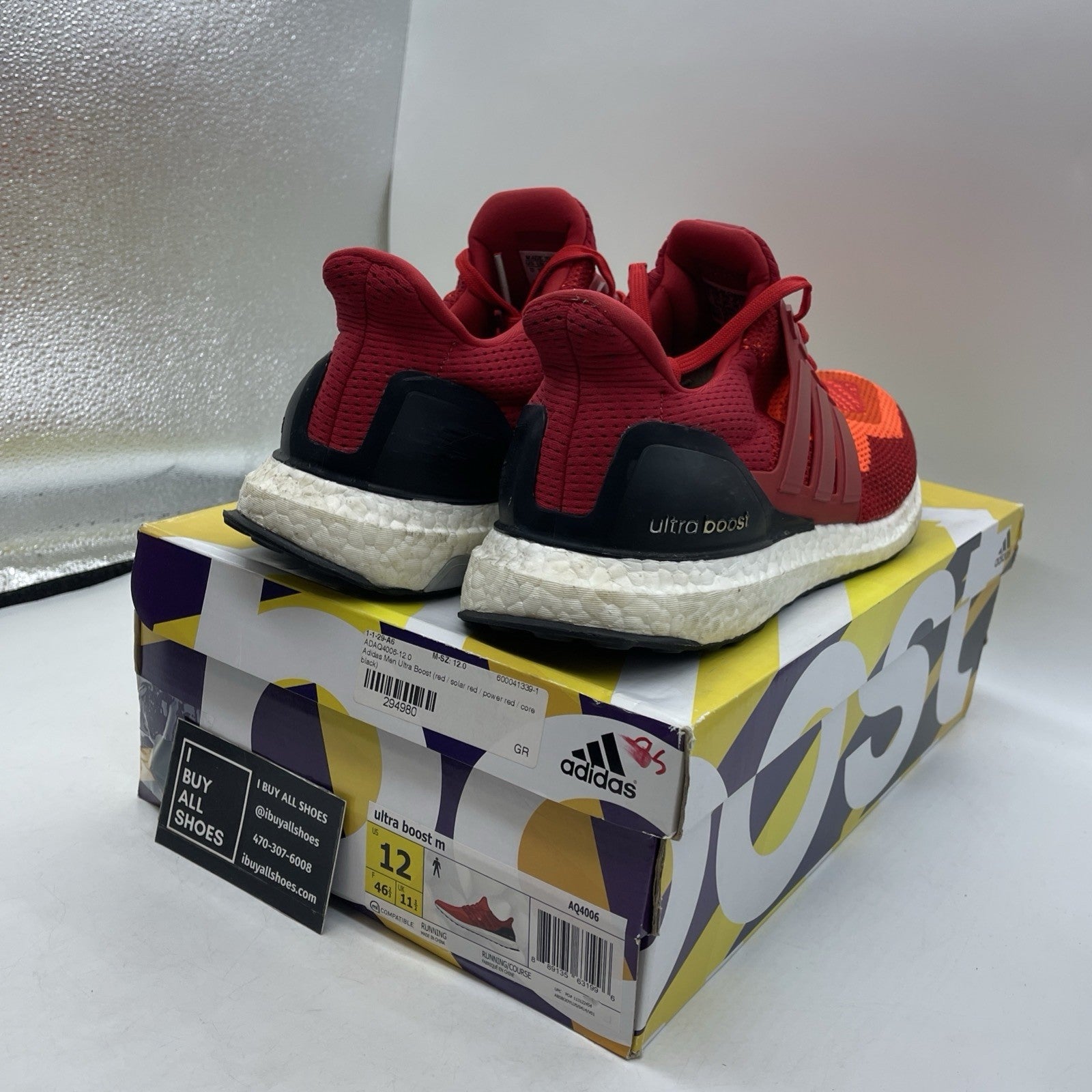Size 12 - Adidas UltraBoost 2.0 Red Gradient (AQ4006)