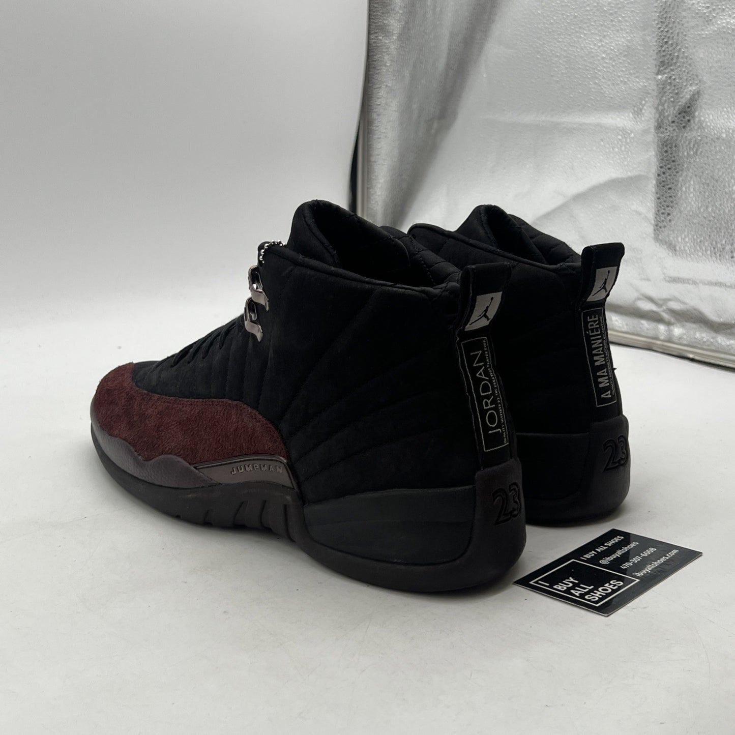 Size 13 - Air Jordan 12 Retro SP x A Ma Maniere Mid Black W (DV6989-001)