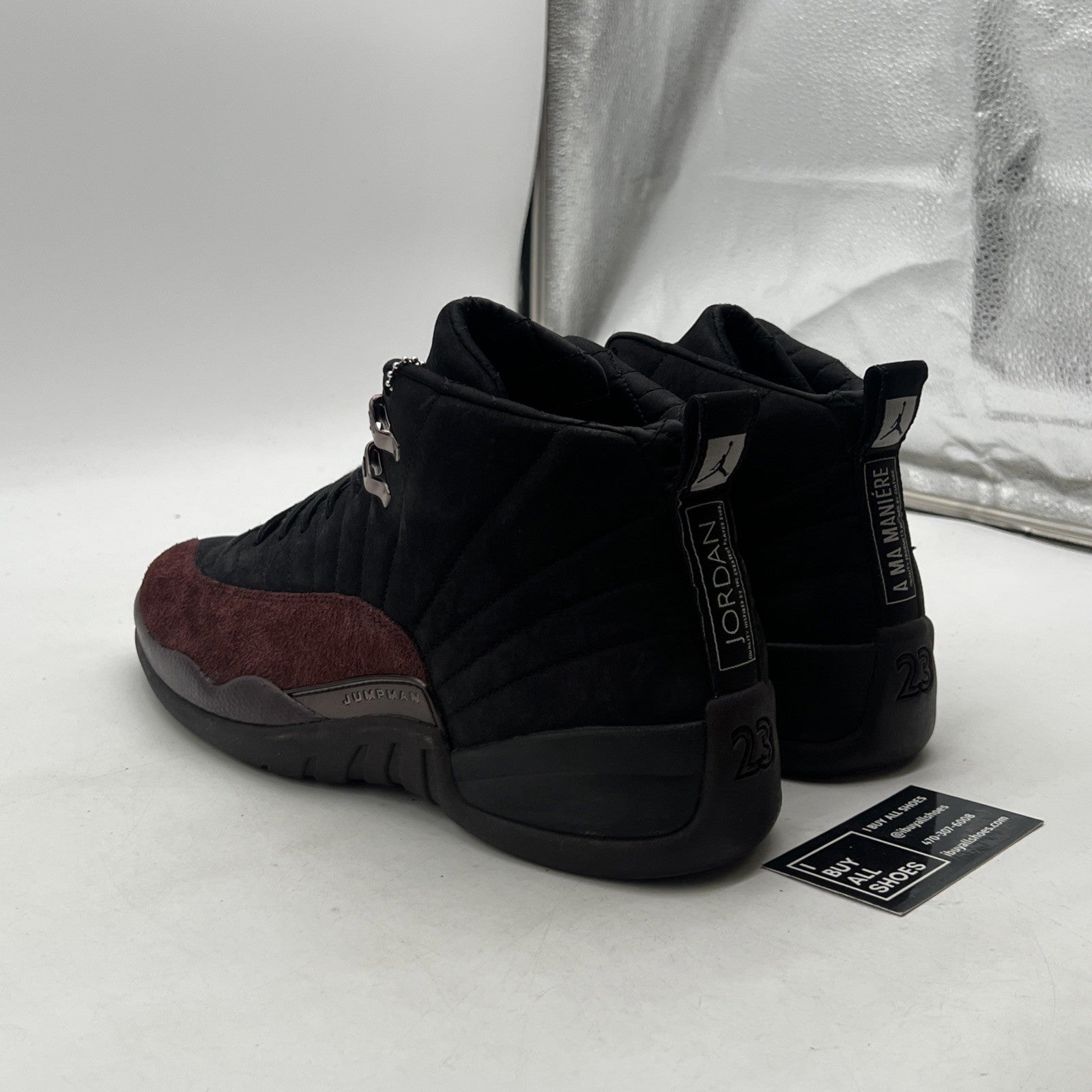 Size 13 - Air Jordan 12 Retro SP x A Ma Maniere Mid Black W (DV6989-001)