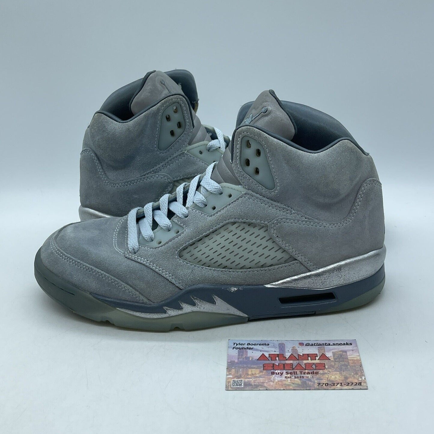 Size 9W - Air Jordan 5 Blue Bird Silver Suede Leather (DD9336-400)