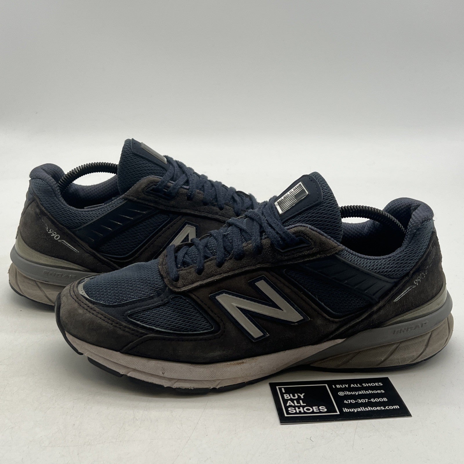 Size 10 - New Balance Men's Made In USA 990V5 (M990NV5) Navy Blue