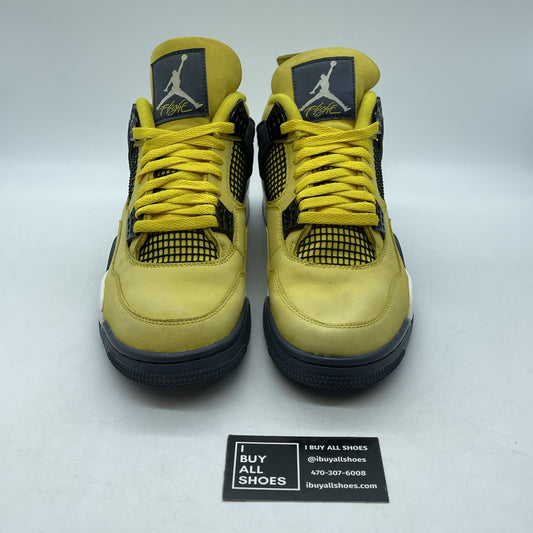 Size 11 - Jordan 4 Retro Mid Lightning Black Suede Leather (CT8527-700)