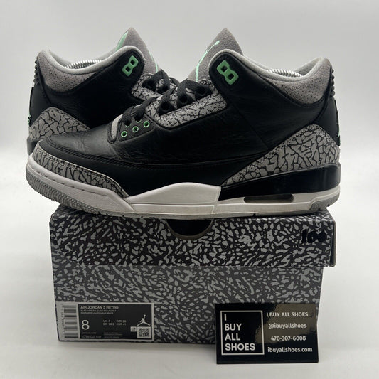Size 8 - Air Jordan 3 Retro Green Glow (CT8532-031)