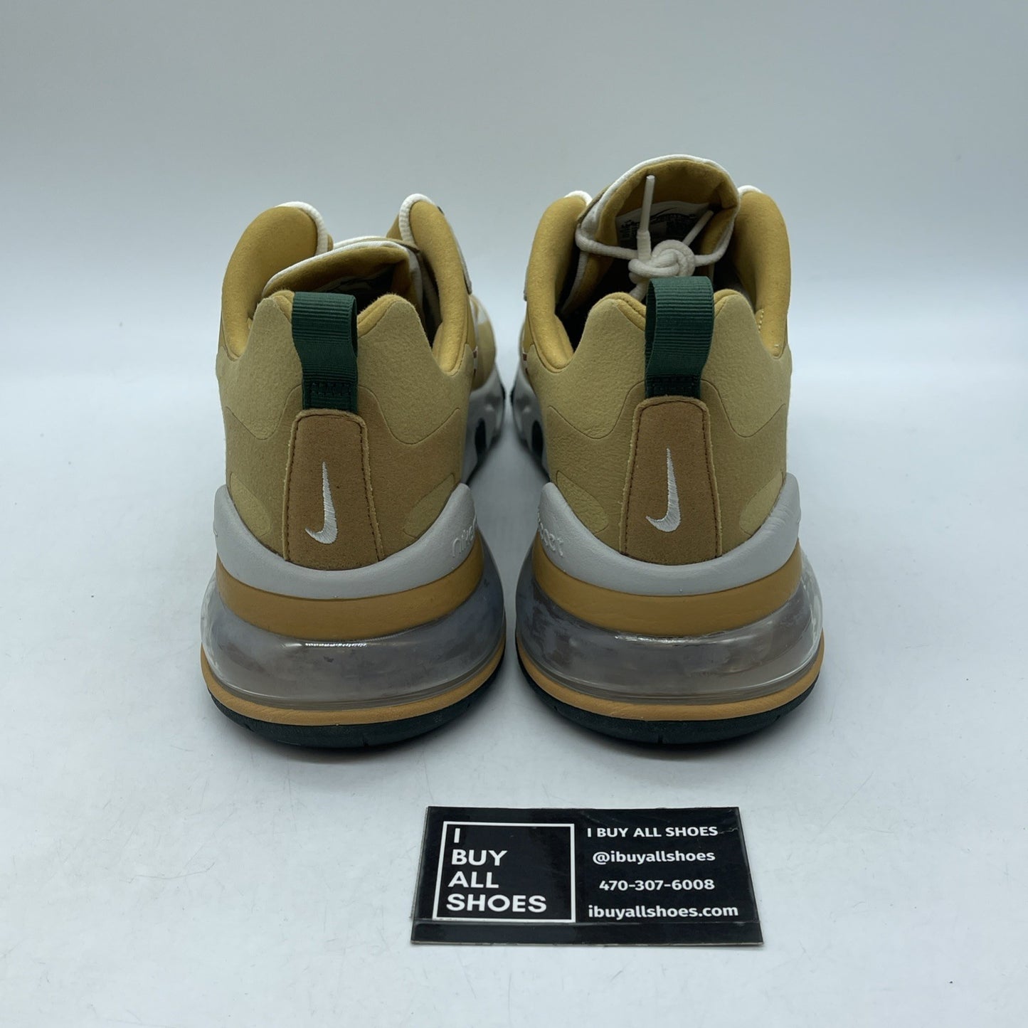 Size 11.5 - Nike Air Max 270 React Reggae' Brown White Suede (AO4971-700)