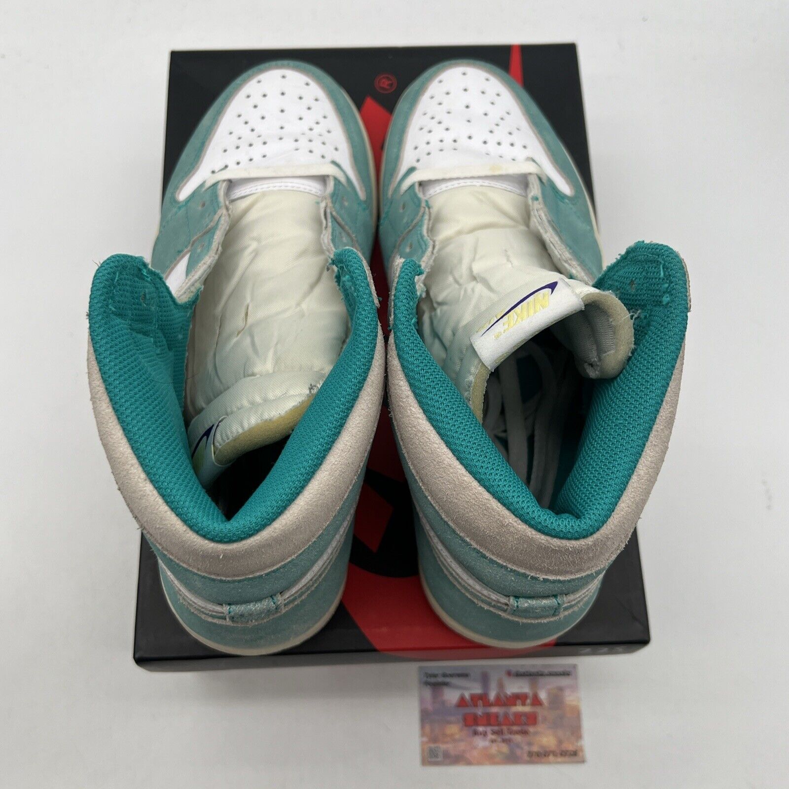 Size 9.5 - Jordan 1 Retro OG High Turbo Green White Leather Suede (555088-311)