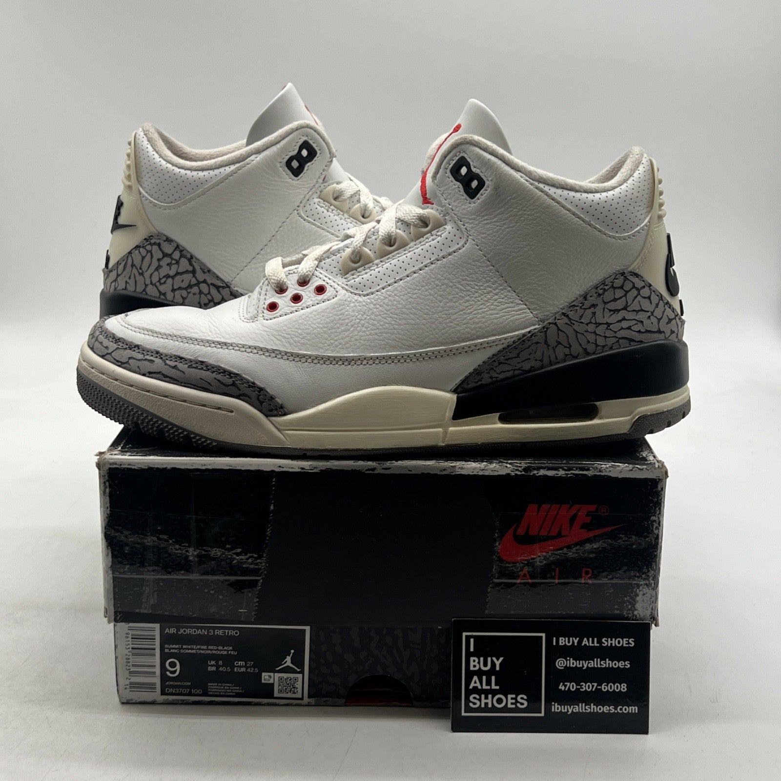 Size 9 - Air Jordan 3 Retro Mid White Cement Reimagined (DN3707-100)