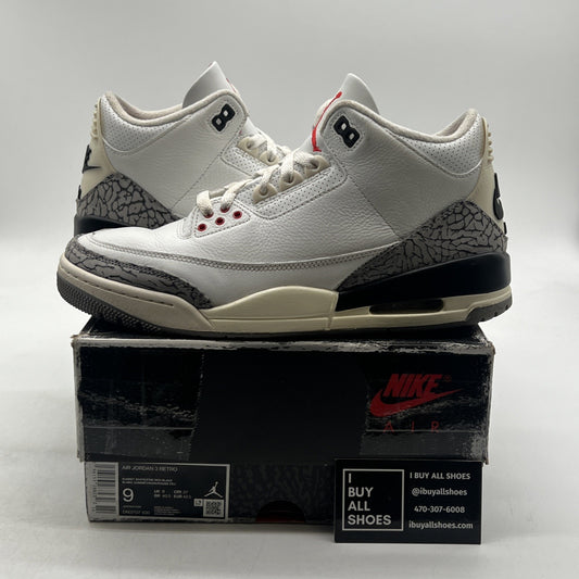 Size 9 - Air Jordan 3 Retro Mid White Cement Reimagined (DN3707-100)